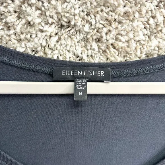 Eileen Fisher Dress Women’s Medium Black 3/4 Sleeve - Picture 2 of 5